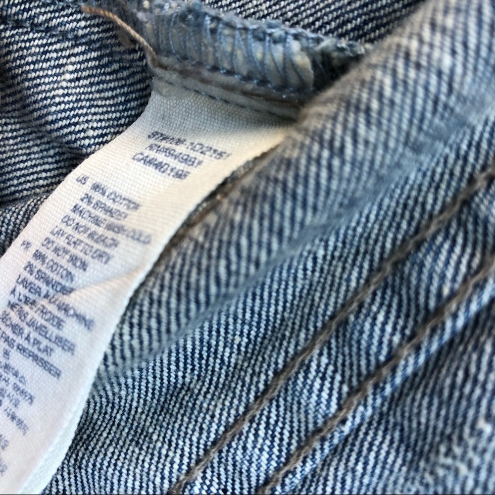 Patchwork Oversized Crop Denim Patch Pin Button - image 4